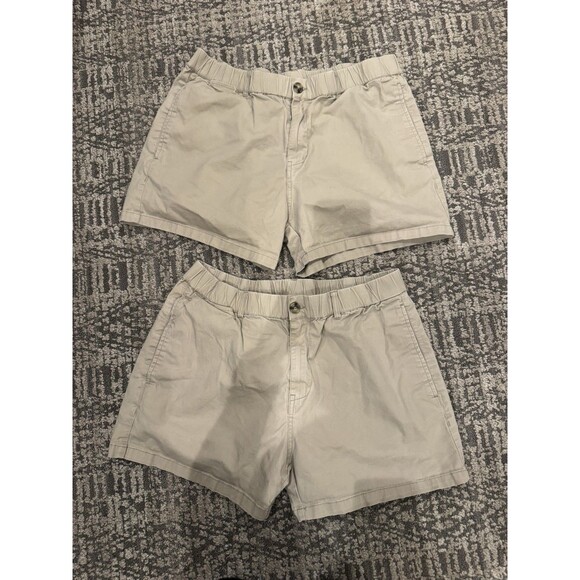 Men’s maamgic Khaki Shorts Elastic Waist 35 Waist 4 Inch Chubbie Inseam Preppy - Picture 3 of 5